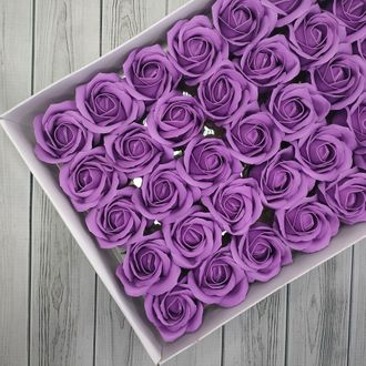 Розы из мыла "Корея" 50 шт Сиреневый