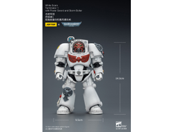 Терминатор Белых Шрамов (Warhammer 40K) - КОЛЛЕКЦИОННАЯ ФИГУРКА 1/18 White Scars Terminator with Power Sword and Storm Bolter (JT03189) - JOYTOY