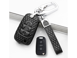 Чехол для выкидного ключа Hyundai ix20, i30, ix35, Elantra (кожа King)