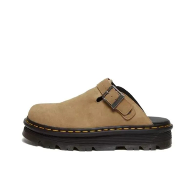 DR.MARTENS ZEBZAG SUEDE SLINGBACK PLATFORM MULE SAVANNAH TAN