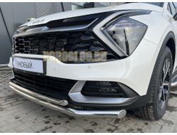 Защита переднего бампера двойная d60/42 для Kia Sportage 5 2022- комплектация GT-Line (кроме комплектации Style и X-Line)