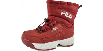 Дутики FILA FLEECE Красные с мехом