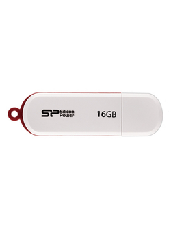 Флеш-память Silicon Power LuxMini 320, 16Gb, USB 2.0, белый, SP016GBUF2320V1W