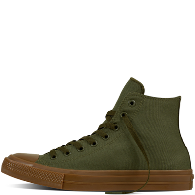 кеды converse зеленые цвет хаки chuck II фото 155498c вид сбоку
