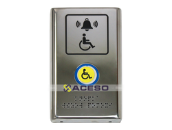 Антивандальная кнопка вызова с сенсорной зоной активации из нержавеющей стали AISI 304