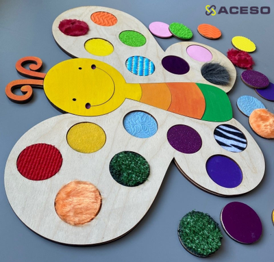 Тактильные дощечки “Бабочка” 16 пар