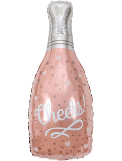 Шар 35"/89 см "Шампанское" Розовое золото