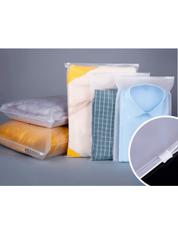 Пакет Zip-lock с бегунком 35х45 см 10 штук 160мкр