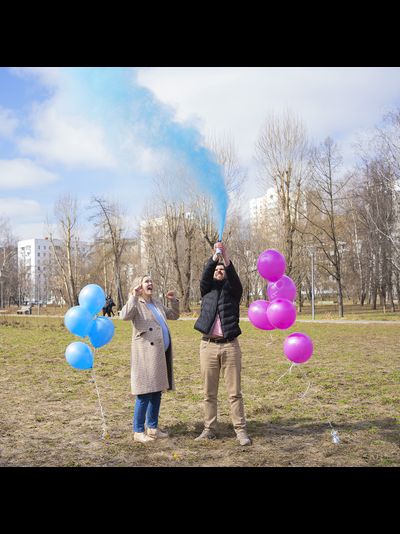 Спрей краска Холи для Гендер Пати, 22-24 сек, Голубой