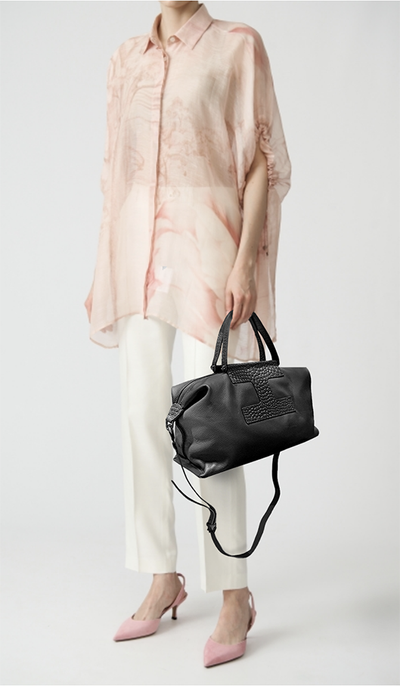 (АРТИКУЛ: 9954/9) СУМКА ЖЕНСКАЯ, СРЕДНЕГО РАЗМЕРА, НАТУРАЛЬНАЯ КОЖА, ЧЕРНАЯ, С ПЛЕЧЕВЫМ РЕМНЕМ