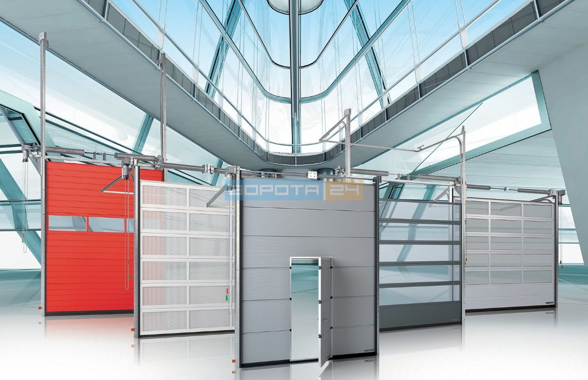 промышленные секционные ворота на склад - изготовление под заказ -киев