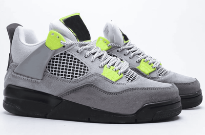 Nike Air Jordan 4 Retro Se 95 Neon (Серые с черным) сбоку