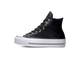 Кеды Converse Chuck Taylor All Star Platform Leather кожаные черные высокие