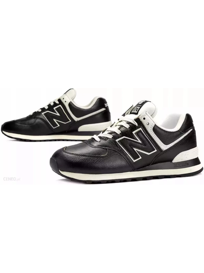 New Balance 574 Leather Black женские