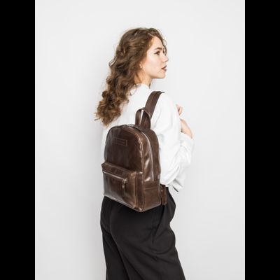 Женский кожаный рюкзак Anzolla brown (арт. 3040-02)