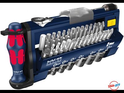 Набор с битами WERA Tool-Check PLUS Red Bull Racing, 39 предметов WE-227704