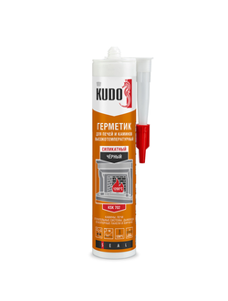 Герметик КУДО для каминов и печей 1200 С силикатный черный 280 мл