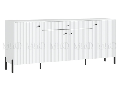 Оливия Комод (Белый, Белый гл холодный) мдф МИФ, 2000хв830хг426