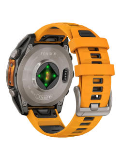 Часы Garmin Fenix 8 —47mm AMOLED Sapphire Titanium Spark Orange / Graphite