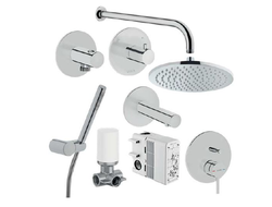 Набор встроенной душевой системы, VitrA Origin, черный матовый, на 3 направления , A49284EXP