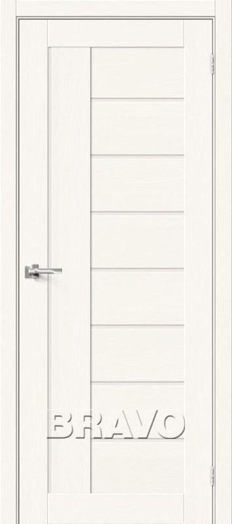 Межкомнатная дверь с экошпоном Браво-29 White Wood/Magic Fog
