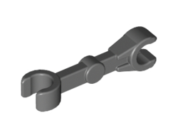 Arm Mechanical, Straight with Clips at 90 degrees Vertical Grip, Dark Bluish Gray (59230 / 4540602 / 6186622)