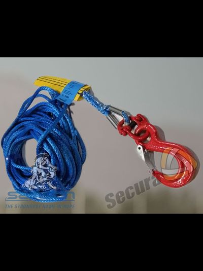 Канат «AmSteel-Blue», d = 12мм, р.н. 15400кг, 28м, коуш/крюк