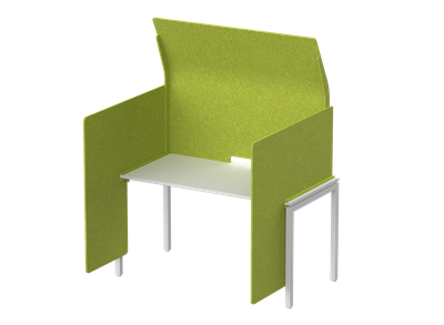 Кабина с высоким экраном-парусом и низкими боковыми стенками-ширмами