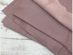 Кожа натуральная (овчина) А4 цвет темная пудра