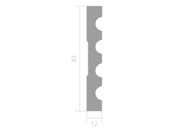 Наличник Ultrawood N 003 i, архитектурный ЛДФ, грунт под покраску, (2000x83x12 мм)