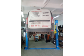 Установка двухстоечного подъемника Россвик Т4