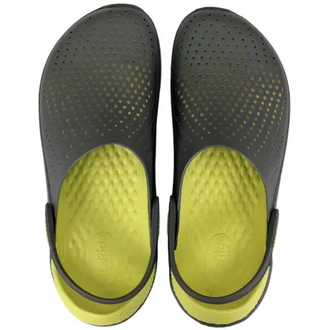 CROCS LITERIDE CLOG ЧЕРНЫЕ С ЖЕЛТЫМ