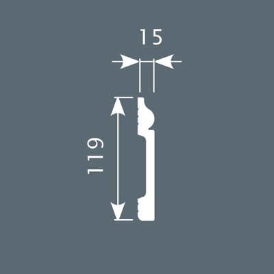 Cosca напольный плинтус, экополимер PX004