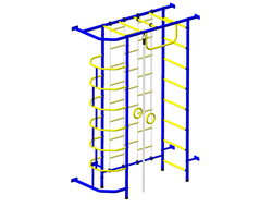ДСК ПИОНЕР-9ЛМ синий, перекладины желтые