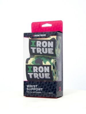 (IronTrue) Бинт кистевой - (50 cm) - (зеленый-комуфляж)
