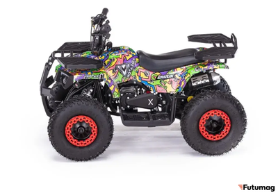 Детский квадроцикл MOTAX GRIZLIK MINI ES BW граффити