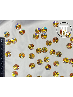 Стразы пришивные Круглые, Crystal AB (yellow), р-р 12 мм