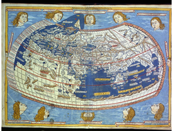 Картина обогреватель, фото старинной Карты мира 1482