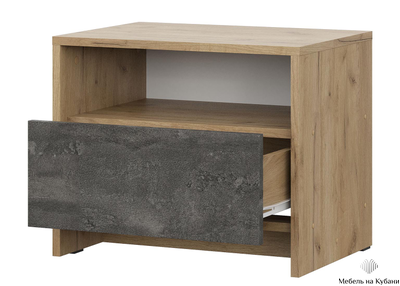 МСП 1 Тумба прикроватная Дуб Золотой/Камень тёмный