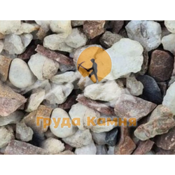 Бело-кораловая мраморная крошка