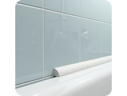 Акриловый плинтус бордюр для ванной BNV ПШ12 12х12 серый прямой