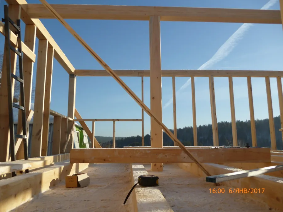 Каркас второго этажа.