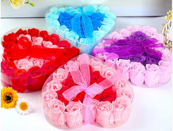 Мыльные лепестки в сердце 24шт