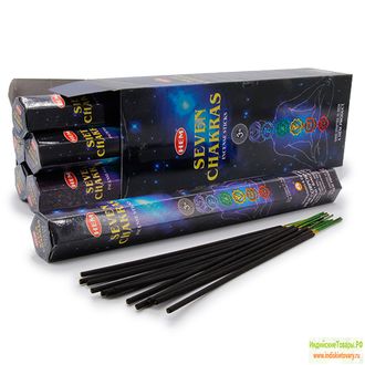 Благовония "7 CHAKRAS"- 7 ЧАКРА от компании HEM, 20 г (20 ароматических палочек)