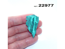 Малахит натуральный (необработанный) Заир арт.22977: 13,9г - 40*22*13мм