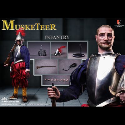 Испанский мушкетер (медно-никелевая версия) - КОЛЛЕКЦИОННАЯ ФИГУРКА 1/6 Series of Empires Spanish Conquistadors Nickel Silver Edition MUSKETEER (SE139) - COOMODEL
