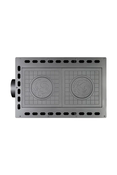 Печь-камин Деревенька две конфорки (теплообменники опционно), Экокамин (Россия)