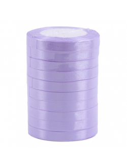 Лента атласная 1,2см*25ярд Нежно-сиреневый 44