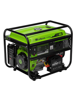 Генератор бензиновый БС-8000Э, 6,6 кВт, 230В, четырехтактный, 25 л, электростартер Сибртех