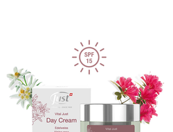 Дневной крем для лица ЮСТ Эдельвейс и альпийская роза / VITAL JUST Day Cream SPF 15
